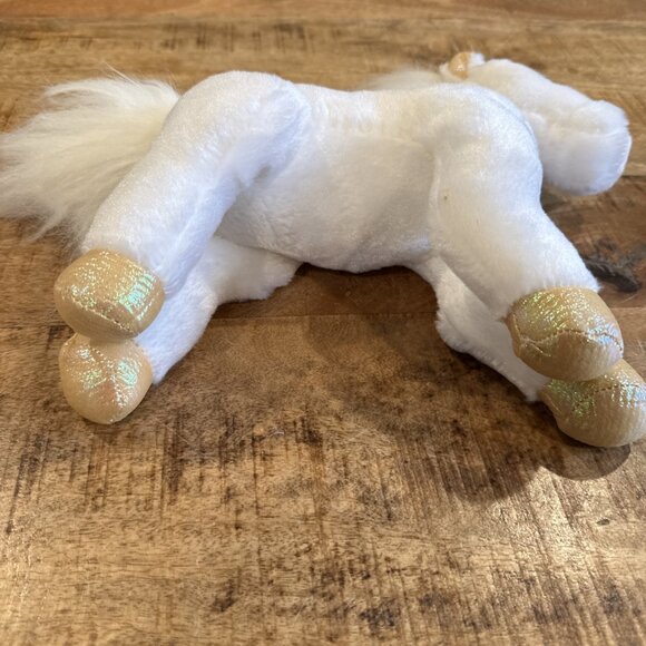 Aurora White 12” Unicorn Lovey Plush Yellow Flower Collar Gold Hooves 2016 - Picture 6 of 10